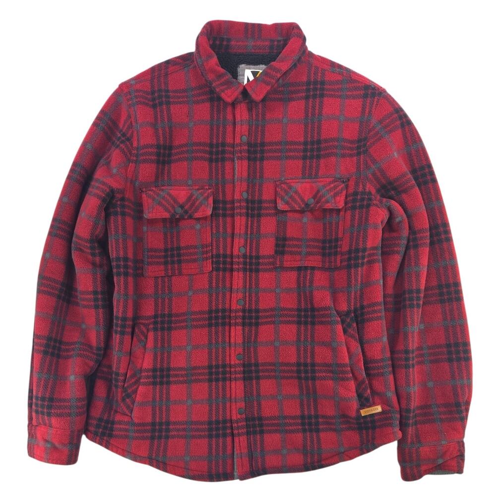 Voyager | Red & Black Plaid Shacket w/Snaps | Size Medium